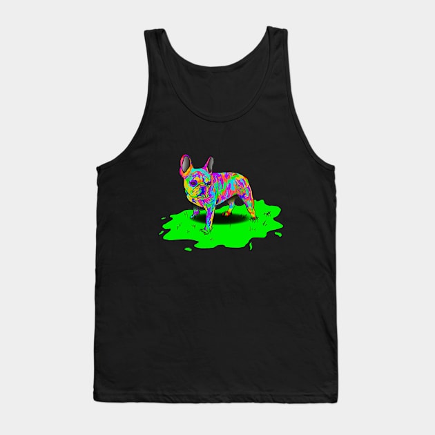 Colorful Frenchie Tank Top by Jae Designs